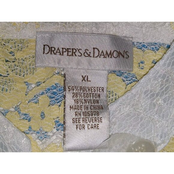 Draper's & Damon's  Women's Multicolor Lace   Button Up  Top size XL - Picture 11 of 12
